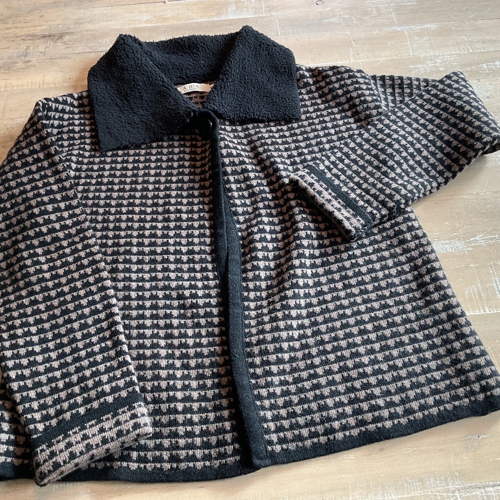 A.IDA Cardigan made in Italy Wool blended sweater cardigan size M